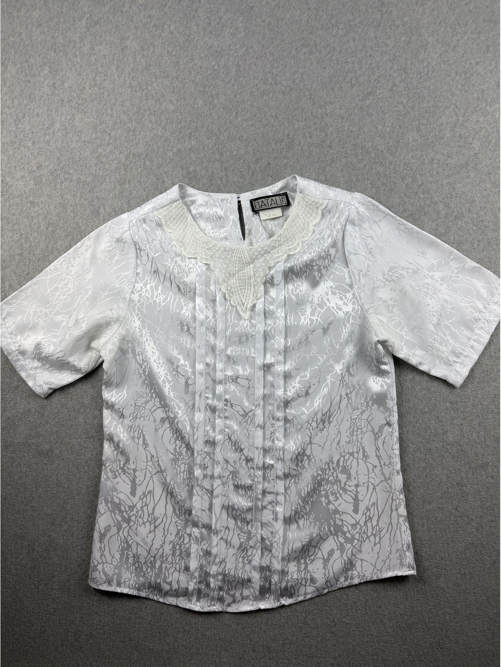 Natalie vintage lace bib collar blouse